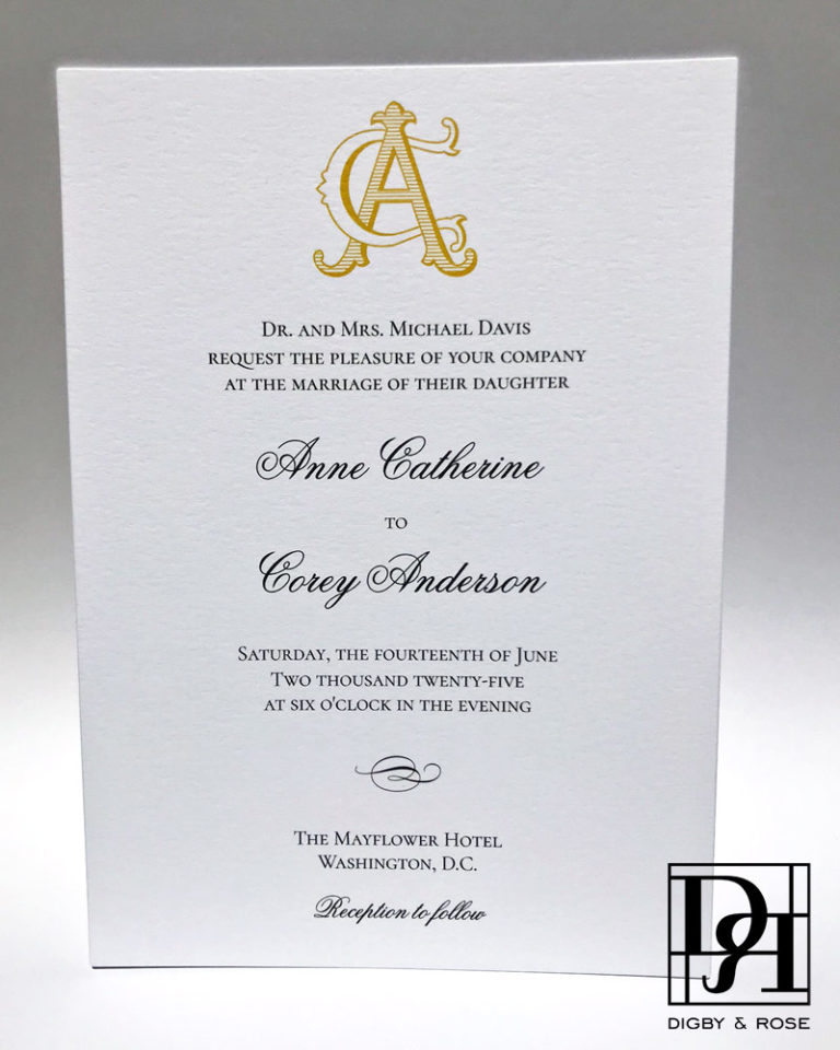 Vintage Invitation Designs | Digby & Rose Luxury Invitations DC