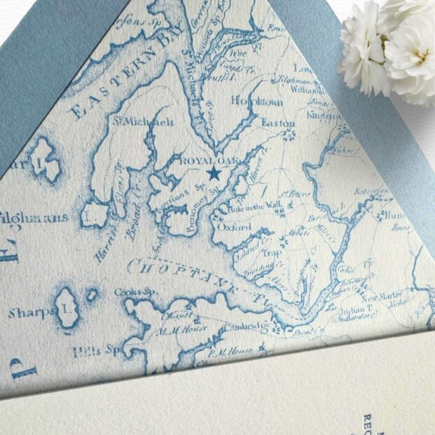 Chesapeake Bay map envelope liner